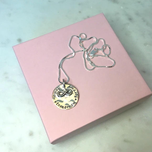 Sterling “Today Tomorrow Forever” 
Necklace - Picture 3 of 16